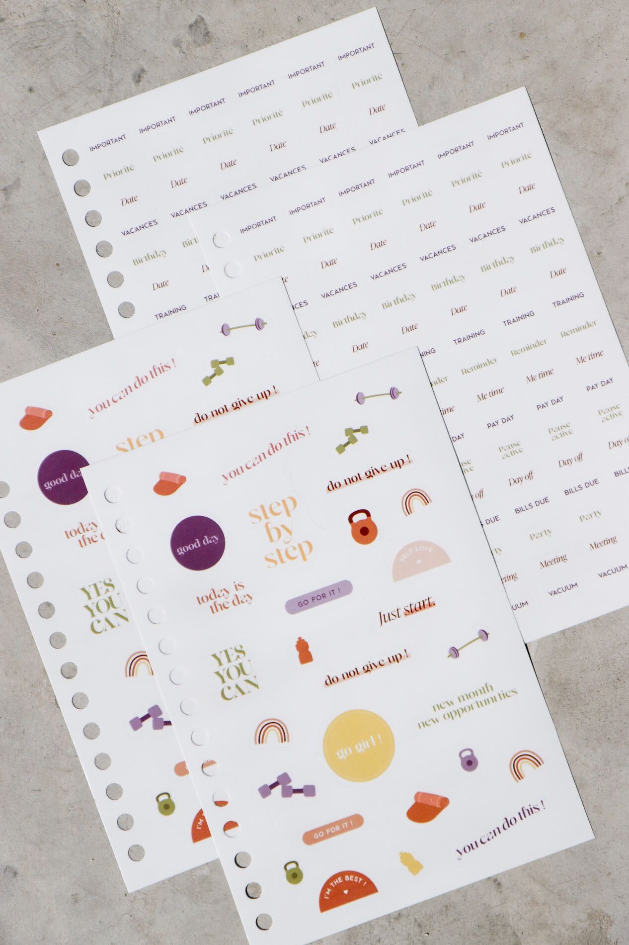 Stickers 90 Days Planner
