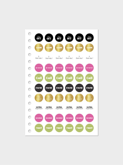 Stickers 90 Days Planner