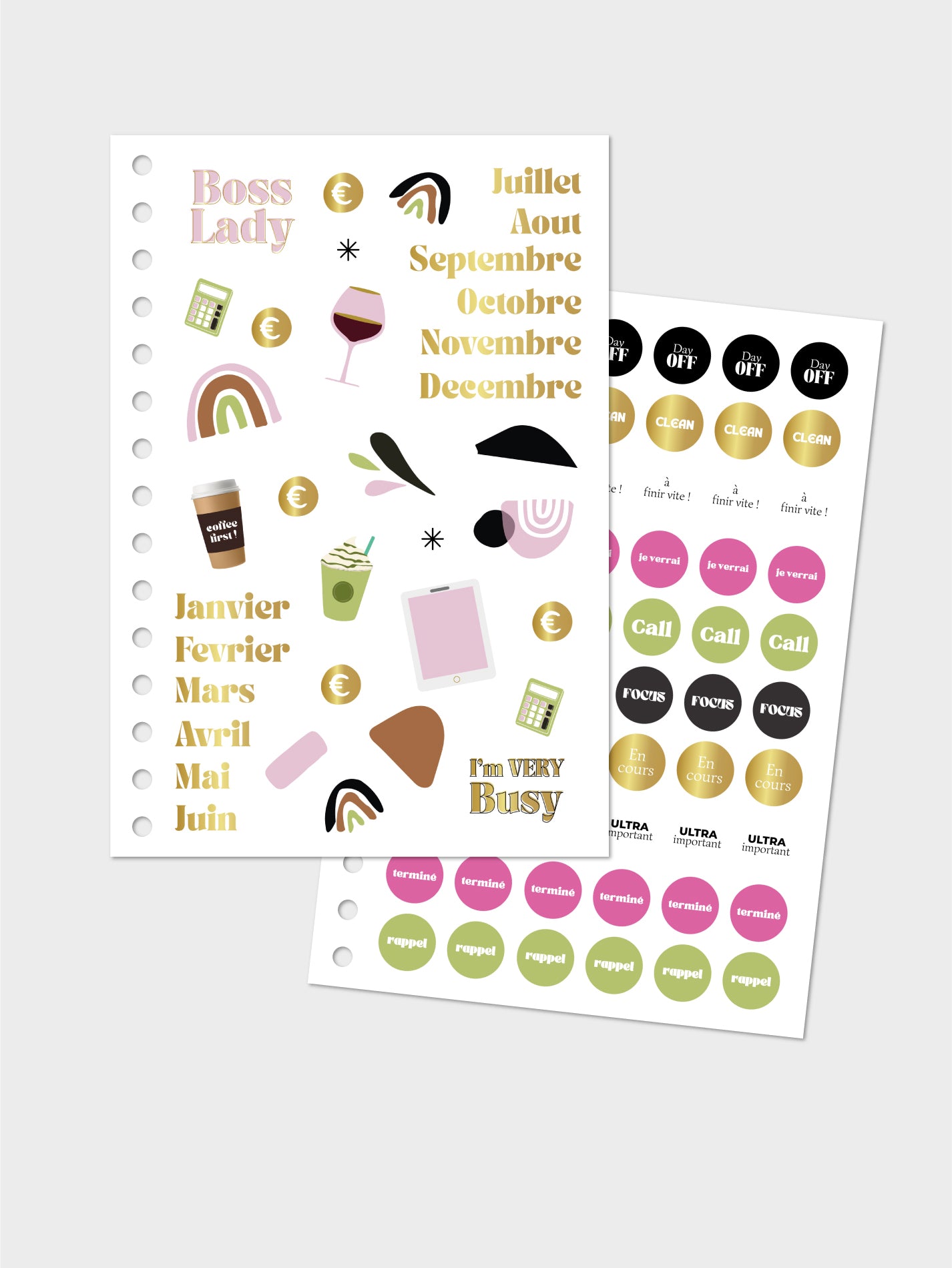 Stickers 90 Days Planner